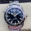 OMEGA Planet Ocean 600M Co-Axial GMT 43.5mm VSF 1:1 Best Edition Black Dial Orange Markers on SS Bracelet A8605 Super Clone - Super Clone Watch | 1:1 Best Version