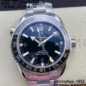 OMEGA Planet Ocean 600M Co-Axial GMT 43.5mm VSF 1:1 Best Edition Black Dial Orange Markers on SS Bracelet A8605 Super Clone - Super Clone Watch | 1:1 Best Version