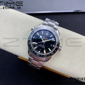 OMEGA Planet Ocean 600M Co-Axial GMT 43.5mm VSF 1:1 Best Edition Black Dial Orange Markers on SS Bracelet A8605 Super Clone - Super Clone Watch | 1:1 Best Version