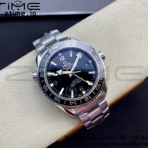 OMEGA Planet Ocean 600M Co-Axial GMT 43.5mm VSF 1:1 Best Edition Black Dial Orange Markers on SS Bracelet A8605 Super Clone - Super Clone Watch | 1:1 Best Version