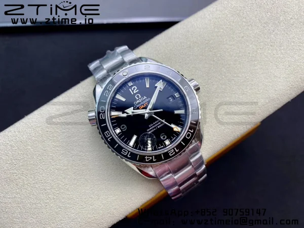 OMEGA Planet Ocean 600M Co-Axial GMT 43.5mm VSF 1:1 Best Edition Black Dial Orange Markers on SS Bracelet A8605 Super Clone - Super Clone Watch | 1:1 Best Version