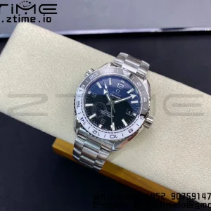 OMEGA Planet Ocean 600M 'Tai Chi' GMT 43.5mm VSF 1:1 Best Edition Black/White Ceramic Bezel and Dial on SS Bracelet A8906 Super Clone - Super Clone Watch | 1:1 Best Version