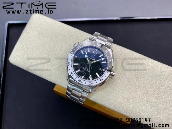 OMEGA Planet Ocean 600M 'Tai Chi' GMT 43.5mm VSF 1:1 Best Edition Black/White Ceramic Bezel and Dial on SS Bracelet A8906 Super Clone - Super Clone Watch | 1:1 Best Version