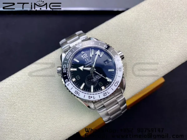 OMEGA Planet Ocean 600M 'Tai Chi' GMT 43.5mm VSF 1:1 Best Edition Black/White Ceramic Bezel and Dial on SS Bracelet A8906 Super Clone - Super Clone Watch | 1:1 Best Version