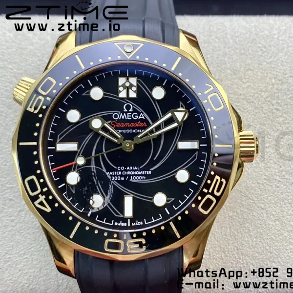 OMEGA Seamaster Diver 300M 007 James Bond VSF 1:1 Best Edition με μαύρο λουράκι από καουτσούκ A8800 - Super Clone Watch | 1:1 Best Version