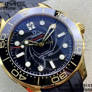 OMEGA Seamaster Diver 300M 007 James Bond VSF 1:1 Best Edition με μαύρο λουράκι από καουτσούκ A8800 - Super Clone Watch | 1:1 Best Version