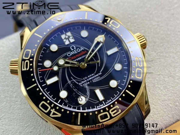 OMEGA Seamaster Diver 300M 007 James Bond VSF 1:1 Best Edition με μαύρο λουράκι από καουτσούκ A8800 - Super Clone Watch | 1:1 Best Version
