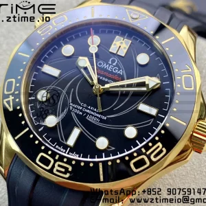 OMEGA Seamaster Diver 300M 007 James Bond VSF 1:1 Best Edition με μαύρο λουράκι από καουτσούκ A8800 - Super Clone Watch | 1:1 Best Version