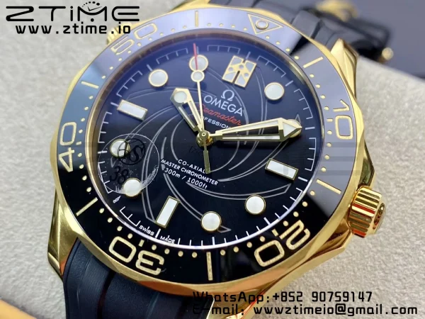 OMEGA Seamaster Diver 300M 007 James Bond VSF 1:1 Best Edition με μαύρο λουράκι από καουτσούκ A8800 - Super Clone Watch | 1:1 Best Version