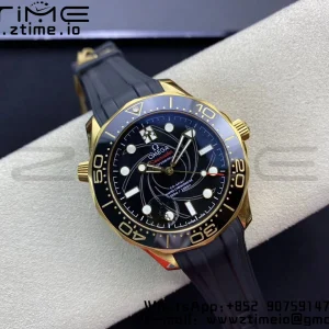 OMEGA Seamaster Diver 300M 007 James Bond VSF 1:1 Best Edition με μαύρο λουράκι από καουτσούκ A8800 - Super Clone Watch | 1:1 Best Version