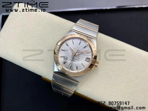 OMEGA Constellation 38mm SS/RG VSF 1:1 Best Edition Silver Dial Stick Markers on SS/RG Bracelet A8500 Super Clone - Super Clone Watch | 1:1 Best Version