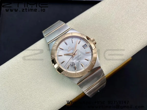 OMEGA Constellation 38mm SS/RG VSF 1:1 Best Edition Silver Dial Stick Markers on SS/RG Bracelet A8500 Super Clone - Super Clone Watch | 1:1 Best Version