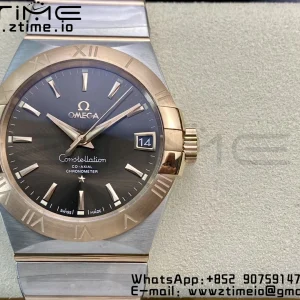 OMEGA Constellation 38mm SS/RG VSF 1:1 Best Edition Brown Dial Stick Markers on SS/RG Bracelet A8500 Super Clone - Super Clone Watch | 1:1 Best Version