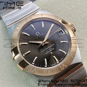 OMEGA Constellation 38mm SS/RG VSF 1:1 Best Edition Brown Dial Stick Markers on SS/RG Bracelet A8500 Super Clone - Super Clone Watch | 1:1 Best Version