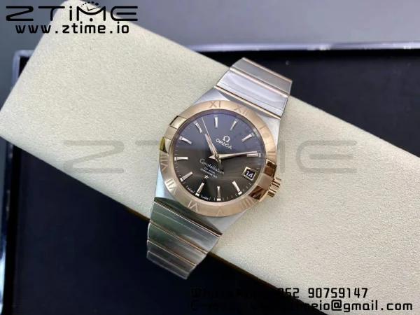 OMEGA Constellation 38mm SS/RG VSF 1:1 Best Edition Brown Dial Stick Markers on SS/RG Bracelet A8500 Super Clone - Super Clone Watch | 1:1 Best Version
