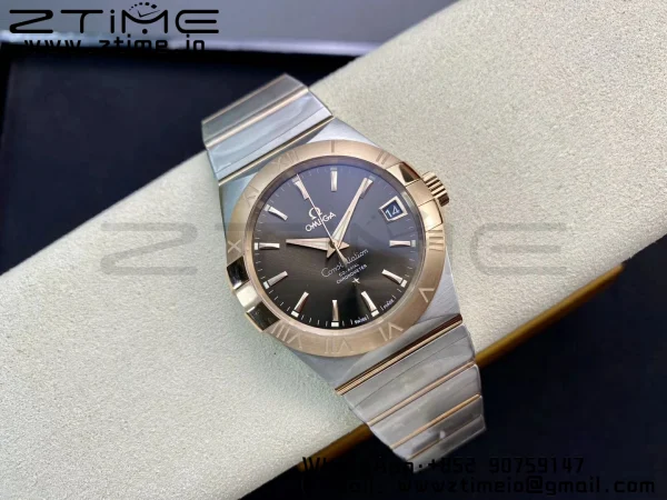 OMEGA Constellation 38mm SS/RG VSF 1:1 Best Edition Brown Dial Stick Markers on SS/RG Bracelet A8500 Super Clone - Super Clone Watch | 1:1 Best Version