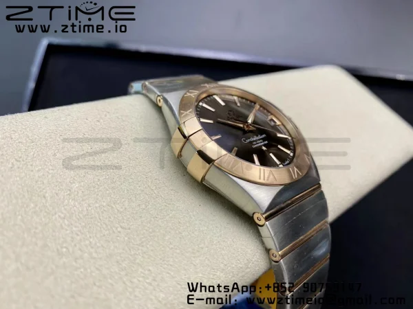 OMEGA Constellation 38mm SS/RG VSF 1:1 Best Edition Brown Dial Stick Markers on SS/RG Bracelet A8500 Super Clone - Super Clone Watch | 1:1 Best Version