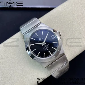 オメガ コンステレーション 38mm SS VSF 1:1 ベスト・エディション ブラックダイアル スティックマーカー SSブレスレット A8500 スーパークローン - スーパークローン時計 | 1:1 ベスト・バージョン