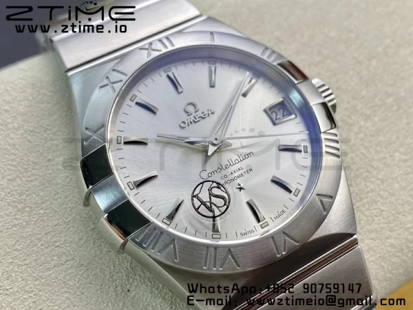 オメガ コンステレーション 38mm SS VSF 1:1 ベスト・エディション シルバーダイアル SSブレスレット スティックマーカー A8500 スーパークローン - スーパークローンウォッチ｜1:1 ベスト・バージョン