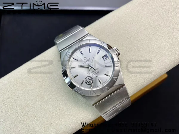 オメガ コンステレーション 38mm SS VSF 1:1 ベスト・エディション シルバーダイアル SSブレスレット スティックマーカー A8500 スーパークローン - スーパークローンウォッチ｜1:1 ベスト・バージョン