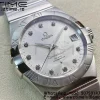 OMEGA Constellation 38mm SS VSF 1:1 Best Edition Silver Dial Diamonds Markers on SS Bracelet A8500 Super Clone - Super Clone Watch | 1:1 Best Version