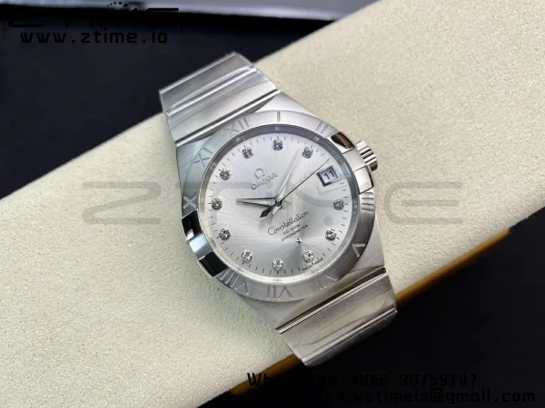 OMEGA Constellation 38mm SS VSF 1:1 Best Edition Silver Dial Diamonds Markers on SS Bracelet A8500 Super Clone - Super Clone Watch | 1:1 Best Version