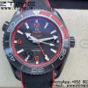 OMEGA Planet Ocean 45.5mm Deep Black red Real Ceramic VSF 1:1 Best Edition on Black Nylon Strap A8906 Super Clone - Super Clone Watch | 1:1 Best Version