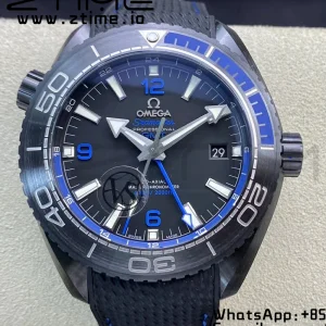 OMEGA Planet Ocean 45.5mm Deep Black blue Real Ceramic VSF 1:1 Best Edition on Black Nylon Strap A8906 Super Clone - Super Clone Watch | 1:1 Best Version