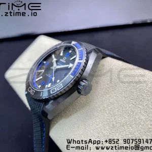 OMEGA Planet Ocean 45.5mm Deep Black blue Real Ceramic VSF 1:1 Best Edition on Black Nylon Strap A8906 Super Clone - Super Clone Watch | 1:1 Best Version