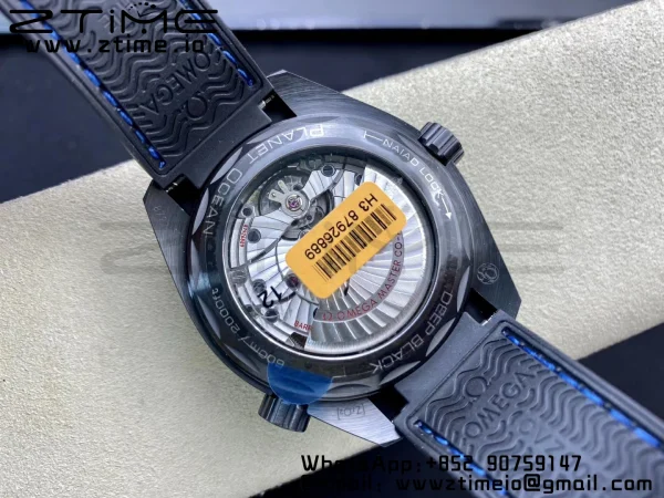 OMEGA Planet Ocean 45.5mm Deep Black blue Real Ceramic VSF 1:1 Best Edition on Black Nylon Strap A8906 Super Clone - Super Clone Watch | 1:1 Best Version