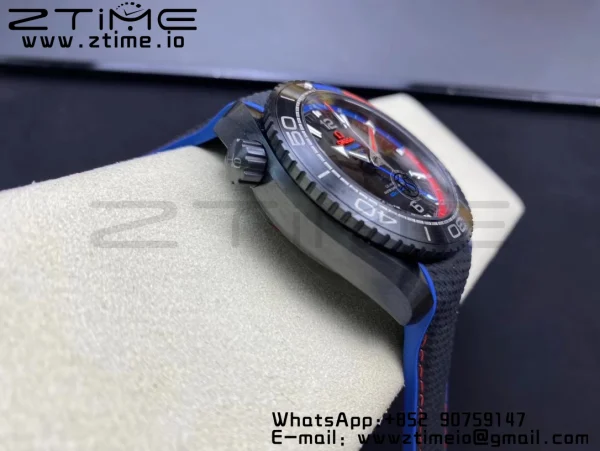 OMEGA Planet Ocean GMT 45.5mm ETNZ "Deep Black" Real Ceramic VSF 1:1 Best Edition on Black Nylon Strap A8906 Super Clone - Super Clone Watch | 1:1 Best Version