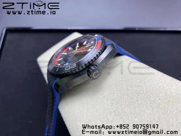 OMEGA Planet Ocean GMT 45.5mm ETNZ "Deep Black" Real Ceramic VSF 1:1 Best Edition on Black Nylon Strap A8906 Super Clone - Super Clone Watch | 1:1 Best Version