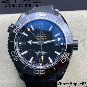 OMEGA Planet Ocean 45.5mm Deep Black Real Ceramic VSF 1:1 Best Edition on Black Nylon Strap A8906 Super Clone - Super Clone Watch | 1:1 Best Version