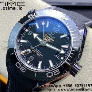 OMEGA Planet Ocean 45.5mm Deep Black Real Ceramic VSF 1:1 Best Edition on Black Nylon Strap A8906 Super Clone - Super Clone Watch | 1:1 Best Version