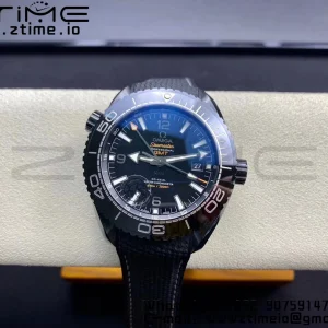 OMEGA Planet Ocean 45.5mm Deep Black Real Ceramic VSF 1:1 Best Edition on Black Nylon Strap A8906 Super Clone - Super Clone Watch | 1:1 Best Version