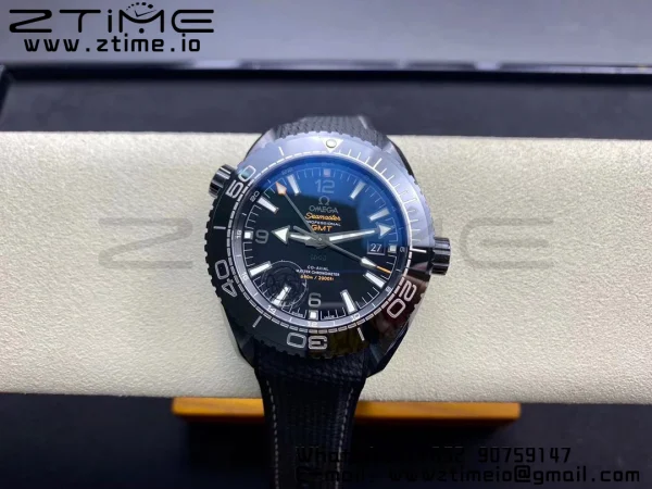 OMEGA Planet Ocean 45.5mm Deep Black Real Ceramic VSF 1:1 Best Edition on Black Nylon Strap A8906 Super Clone - Super Clone Watch | 1:1 Best Version