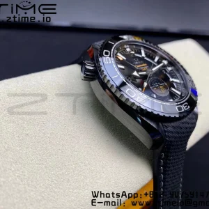 OMEGA Planet Ocean 45.5mm Deep Black Real Ceramic VSF 1:1 Best Edition on Black Nylon Strap A8906 Super Clone - Super Clone Watch | 1:1 Best Version