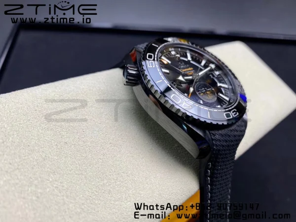 OMEGA Planet Ocean 45.5mm Deep Black Real Ceramic VSF 1:1 Best Edition on Black Nylon Strap A8906 Super Clone - Super Clone Watch | 1:1 Best Version