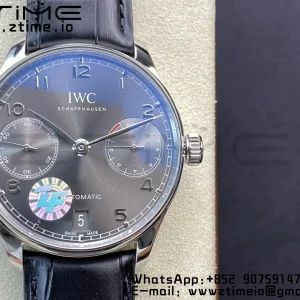 IWC Portuguese Real PR IW500106 ZF 1:1 Best Edition Gray Dial on Black Leather Strap A52010 V5 - Super Clone Watch | 1:1 Best Version