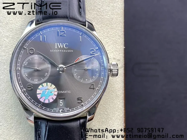 IWC Portuguese Real PR IW500106 ZF 1:1 Best Edition Gray Dial on Black Leather Strap A52010 V5 - Super Clone Watch | 1:1 Best Version