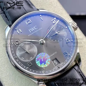 IWC Portuguese Real PR IW500106 ZF 1:1 Best Edition Gray Dial on Black Leather Strap A52010 V5 - Super Clone Watch | 1:1 Best Version