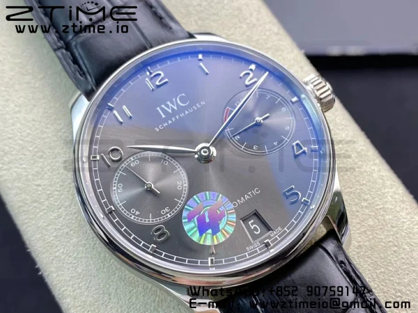 IWC Portuguese Real PR IW500106 ZF 1:1 Best Edition Gray Dial on Black Leather Strap A52010 V5 - Super Clone Watch | 1:1 Best Version