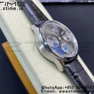 IWC Portuguese Real PR IW500106 ZF 1:1 Best Edition Gray Dial on Black Leather Strap A52010 V5 - Super Clone Watch | 1:1 Best Version
