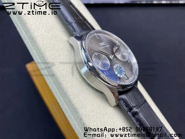IWC Portuguese Real PR IW500106 ZF 1:1 Best Edition Gray Dial on Black Leather Strap A52010 V5 - Super Clone Watch | 1:1 Best Version