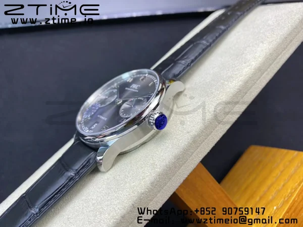 IWC Portuguese Real PR IW500106 ZF 1:1 Best Edition Gray Dial on Black Leather Strap A52010 V5 - Super Clone Watch | 1:1 Best Version
