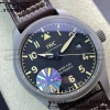 IWC Mark XVIII IW327006 Titanium M+F 1:1 Best Edition Black Dial on Brown Leather Strap A35111 - Super Clone Watch | 1:1 Best Version