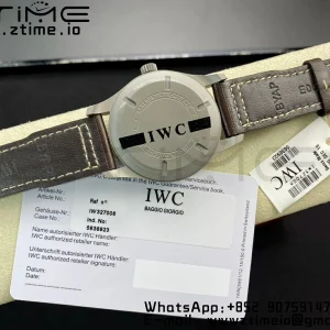 IWC Mark XVIII IW327006 Titanium M+F 1:1 Best Edition Black Dial on Brown Leather Strap A35111 - Super Clone Watch | 1:1 Best Version