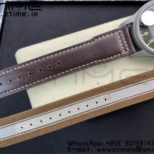 IWC Mark XVIII IW327006 Titanium M+F 1:1 Best Edition Black Dial on Brown Leather Strap A35111 - Super Clone Watch | 1:1 Best Version