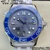 OMEGA Seamaster Diver 2018 300M VSF Best Edition Blue Ceramic Gray Dial on SS Bracelet A8800 - Super Clone Watch | 1:1 Best Version