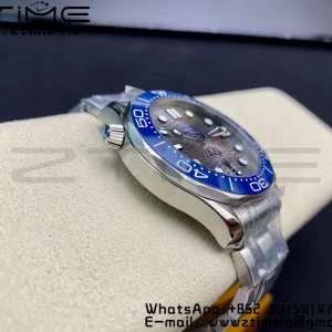 OMEGA Seamaster Diver 2018 300M VSF Best Edition Blue Ceramic Gray Dial on SS Bracelet A8800 - Super Clone Watch | 1:1 Best Version